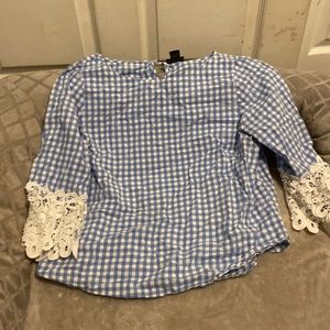 Checkered blouse, Size: L, Brand: Liz Claiborne
